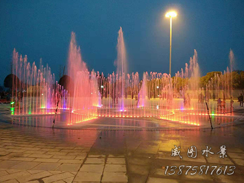 浏阳市永安镇捞刀河广场音乐喷泉